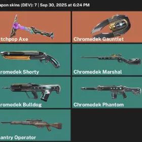 7 スキン |グリッチポップ・アックス |クロムデック・ガントレット #8828