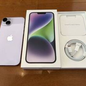 送料無料 iPhone14plus パープル 128GB Purple AppleStore SIMフリー バッテリー100%