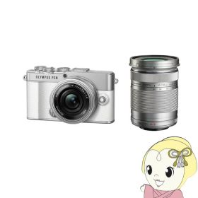 【12/18限定ダイヤモンド会員はエントリーで当店全品最大P8倍】ミラーレス一眼カメラ OLYMPUS PEN E-P7 EZダブルズームキット [ホワイト]【/srm】【KK9N0D18P】