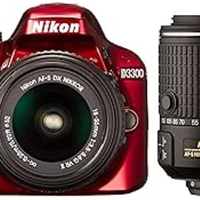 【中古】［非常に良い］Nikon デジタル一眼レフカメラ D3300 ダブルズームキット2 レッド