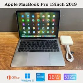 ［新品バッテリー］Apple MacBook Pro 13inch 2019/Core i5 2.4GHz/メモリ16GB/SSD512GB/Windows11/Office 2024/595