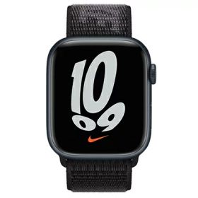 Apple Apple Watch Nike Series7 45mm GPSモデル MKNX3J/A+ML343FE/A A2474【ミッドナイトアルミニウムケース/ブラックNikeスポーツループ】 [中古] 【当社3ヶ月間保証】 イオシス