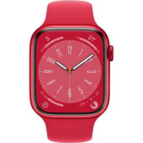 Apple Watch アップル ウェアラブル スマート ウォッチ Series 8 GPSモデル 45mm MNP43J/A [(PRODUCT)REDスポーツバンド]【ラッピング対応可】 R-LOGI