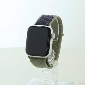 〔中古〕Apple(アップル) Apple Watch Series 5 GPS 40mm シルバーアルミニウムケース カーキスポーツループ〔377-ud〕