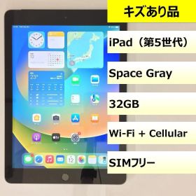 【キズあり品】iPad (第5世代) Wi-Fi + Cellular/32GB/359457083175025