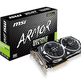 【中古】MSI ARMOR 2X デュアルファン搭載 GeForce GTX 1070 グラフィックボード GEFORCE GTX 1070 ARMOR 8G OC