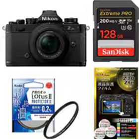 【安心セット 128GB】 [ニコン Z fc 16-50 VR レンズキット ブラック + メモリー + フィルターセット]