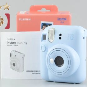 FUJIFILM 富士フィルム 【中古】FUJIFILM 富士フイルム instax mini 12 パステルブルー インスタントカメラ 元箱付き コンパクトフィルムカメラ