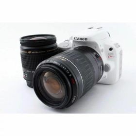【中古】キヤノン Canon EOS Kiss X7 ダブルズームセット ホワイト 美品 ストラップ付き