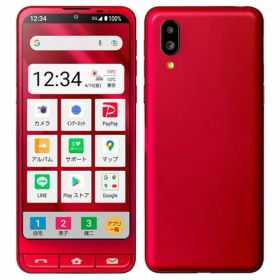 【中古】【安心保証】 シンプルスマホ6 A201SH[64GB] SoftBank ルビーレッド
