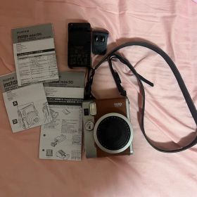 instax mini 90 インスタントカメラ 本体 ブラウン