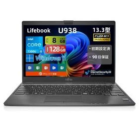富士通 FUJITSU LIFEBOOK U938 ■Windows 11 & MS Office 2019搭載 ノートパソコン 13.3インチ FHD 第七世代 Core i5-7300U/8GB メモリ/SSD 128GB/Webカメラ内蔵/wifi