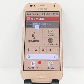 らくらくスマートフォン me F-01L ドコモ ゴールド 送料無料 本体 c11341