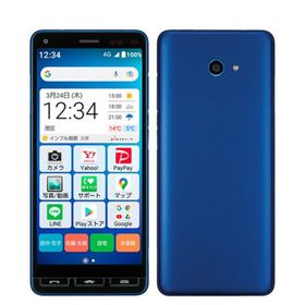 キョウセラ(京セラ)のA201KC かんたんスマホ2＋ ブルー SIMフリー 本体 ワイモバイル Aランク スマホ 【送料無料】 a201kcbl8mtm(スマートフォン本体)