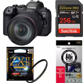 【安心セット 256GB】 [キヤノン EOS R6 Mark II RF24-105mm F4L IS USM レンズキット + メモリー + フィルターセット]