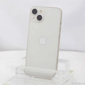 〔中古品〕 iPhone13 128GB スターライト MLND3J／A SIMフリー 〔ネットワーク利用制限▲〕【348】
