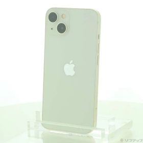 〔中古品〕 iPhone13 128GB スターライト MLND3J／A SIMフリー 〔ネットワーク利用制限▲〕【344】
