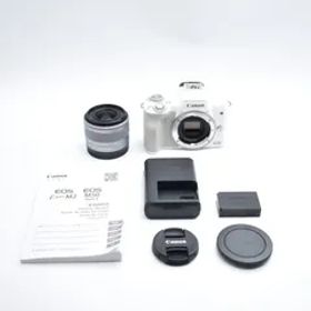B#10564 Canon ミラーレス一眼カメラ EOS Kiss M2 標準ズームレンズキット ホワイト KISSM2WH-1545
