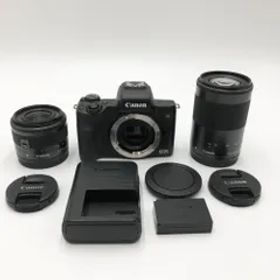 Canon ミラーレス一眼カメラ EOS Kiss M2 ダブルズームキット ブラック KISSM2BK-WZK