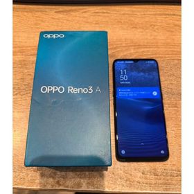 【中古正常品】OPPO Reno3A 128GB ブラック SIMフリー A002OP A238