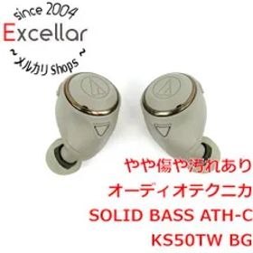 [bn:5] audio-technica 完全ワイヤレスイヤホン SOLID BASS ATH-CKS50TW BG ベージュ 元箱あり