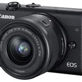 【中古】Canon ミラーレス一眼カメラ EOS M200 標準ズームキット ブラック EOSM200BK-1545ISSTMLK