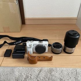 【美品】SONY α6000 ミラーレス一眼カメラ ホワイト レンズ2本付