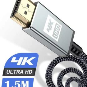 4K HDMI ケーブル 1.4mハイスピード アップグレード版 HDMI 2.0規格HDMI Cable 4K 60Hz 対応 3840p/2160p UHD 3D HDR 18Gbps 高速イーサネット ARC hdmi ケーブル - 対応 パソコンの画面をテレビに映す Apple TV,PS5/PS4/PS3, PCモニターなど適用 (グレー)