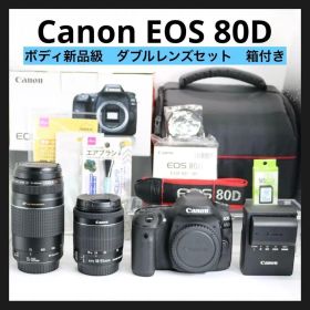 ボディ新品級 【Canon EOS 80D ダブルレンズセット】 Wi-Fi搭載