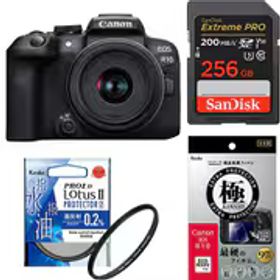 【安心セット 256GB】 [キヤノン EOS R10 RF-S18-45 IS STM レンズキット + メモリー + フィルターセット]