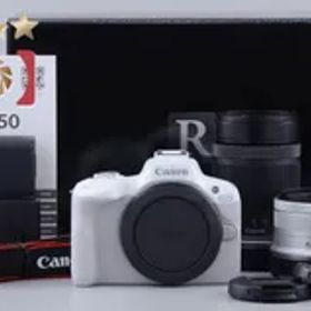 Canon キヤノン 【中古】Canon キヤノン EOS R50 ダブルズームキット ホワイト シャッター回数僅少 元箱付き ミラーレスカメラ