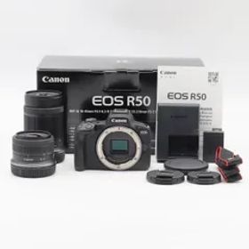 Canon EOS R50 ダブルズームキット RF-S18-45+RF-S55-210 APS-C 軽量 ミラーレス 初心者/Vlog向け【中古】