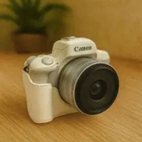 【ほぼ新品】 Canon EOS R50 ホワイト レンズキット 高級ケース付