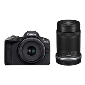 【中古】Canon ミラーレス一眼カメラ EOS R50 ダブルズームキット(RF-S18-45+RF-S55-210) ブラック/APS-C/約375g EOSR50BK-WZK