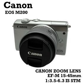 キヤノン(Canon)のCanon EOS M200 レンズキット キャノン ミラーレス 一眼 ホワイト(ミラーレス一眼)
