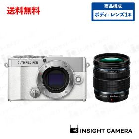 オリンパス PEN E-P7 ボディ ホワイト + 12-45mm PROレンズセット M.ZUIKO DIGITAL ED 12-45mm F4.0 PRO OLYMPUS（出荷後転送不可）