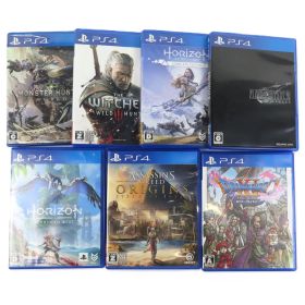 SONY ソニー Play Station 4 ソフト モンスターハンター：ワールド ドラゴンクエストXI ウィッチャー3 まとめ 計7点 動作確認済