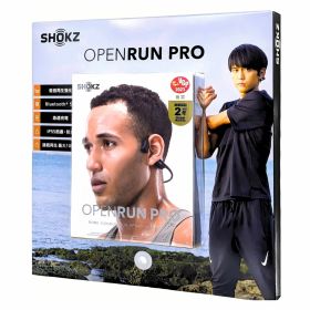 Shokz (ショックス) OpenRun Pro Black 完全ワイヤレス骨伝導イヤフォン ブラック SKZ-EP-000007 軽量 深みのある低音を体験 実用的 プレゼント