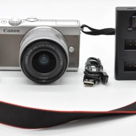 ＜極上品!＞ Canon キヤノン EOS M100 カメラレンズキットシルバー(EF-M 15-45 3.5-6.3 IS STM)