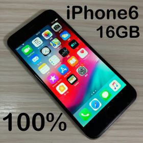 iPhone6 16GB SPACEGLAY バッテリー100% au