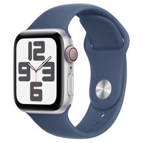 Apple Watch SE（GPS + Cellularモデル）- 40mmシルバーアルミニウムケースとM/Lデニムスポーツバンド [整備済製品]