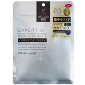 クオリティファースト QUALITY FIRST ダーマレーザー スーパーVC100 ホワイトマスク 7枚入 [シートマスク]