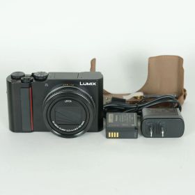[美品 | シャッター数880回｜ハーフレザーケース] Panasonic LUMIX DC-TX2D ブラック | コンパクトデジタルカメラ
