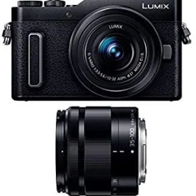 【中古】(非常に良い)パナソニック ミラーレス一眼カメラ ルミックス GF10 ダブルレンズキット 標準ズームレンズ/望遠ズームレンズ付属 ブラック DC-GF10WA-K