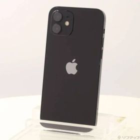 〔中古品〕 iPhone12 64GB ブラック MGHN3J／A SIMフリー【348】
