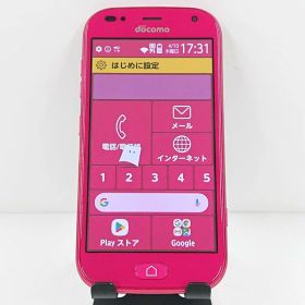 らくらくスマートフォン me F-01L ドコモ ピンク 送料無料 本体 c11360 【中古】