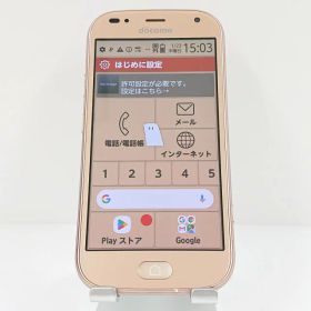 らくらくスマートフォン me F-01L ドコモ ゴールド 送料無料 本体 c09556 【中古】