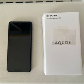 シャープ(SHARP)のSHARP シャープ AQUOS sense4 lite 64GB ブラック Z(スマートフォン本体)