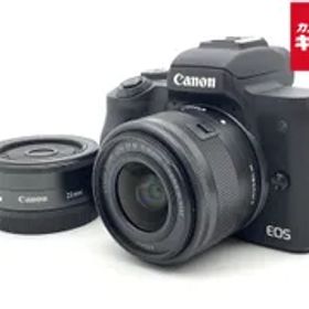 【中古】 【並品】 キヤノン EOS Kiss M ダブルレンズキット ブラック