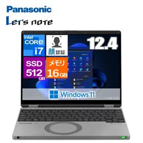 レッツノート ノートパソコン Panasonic CF-SR4B20AS Windows 11 Pro 12.4型 FHD+ Core i7 メモリ 16GB SSD 512GB Wi-Fi6E webカメラ パナソニック CFSR4B20AS CF-SR4 Let'snote レッツ ノート コンパクト Let's note モバイルPC ノートPC 軽量